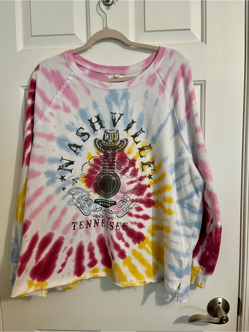 Tie-Dye Nashville Tennessee Women’s Sweatshirt- Size Maurices 1X